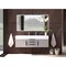 Castello Usa Nile 60" Wall Mounted Gray Vanity With White Top And Black Handles CB-MC-60G-BL-2053-WH - alternate 5